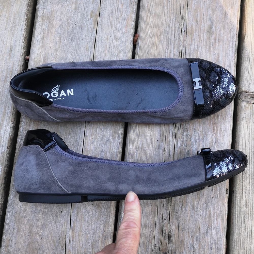 Hogan suede flats
